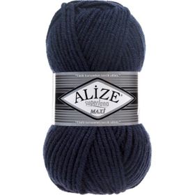 Alize 58 Lacivert 5'li Süperlana Maxi El Örgü İpi