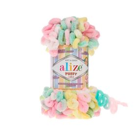 Alize 5862 5'li Puffy Color Fuşya El Örgü İpi