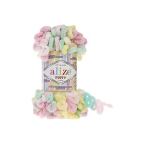Alize 5862 5'li Puffy Color Fuşya El Örgü İpi
