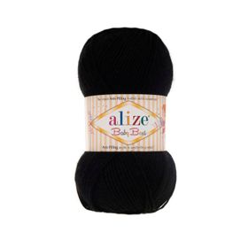 Alize 60 siyah 5'li Baby Best El Örgü İpi