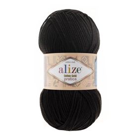 Alize 60 siyah 5'li Puffy El Örgü İpi