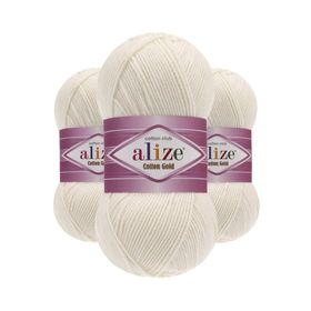 Alize 62 Açık Krem 5'li Angora Gold El Örgü İpi