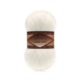 Alize 62 Açık Krem 5'li Angora Gold Simli El Örgü İpi