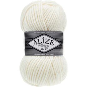 Alize 62 Açık Krem 5'li Süperlana Maxi El Örgü İpi