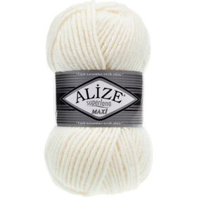 Alize 62 Açık Krem 5'li Süperlana Maxi El Örgü İpi