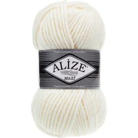 Alize 62 Açık Krem Superlana Maxi 100 gr Örgü İpi
