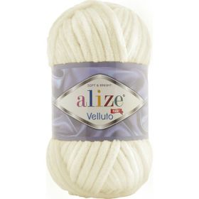 Alize 62 Velluto Açık Krem El Örgü İpi