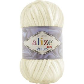 Alize 62 Velluto Açık Krem El Örgü İpi