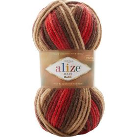Alize 7802 5 Adet Süperlana Maxi Batik El Örgü İpi