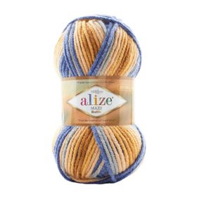 Alize 7914 5 Adet Süperlana Maxi Batik Gül Pembe El Örgü İpi