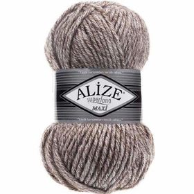 Alize 803 Jaspe Sütlü Kahve Superlana Maxi Örgü İpi