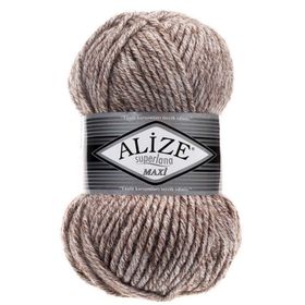 Alize 803 Jaspe Sütlü Kahve Superlana Maxi Örgü İpi