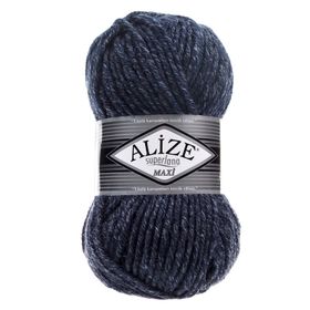 Alize 805 Lacivert Superlana Maxi El Örgü İpi Jaspe