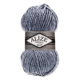 Alize 806 5 Adet Süperlana Maxi Jaspe Mavi Örgü İpi