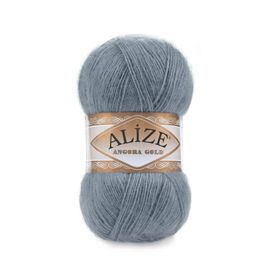 Alize 87 kömür Gri 5'li Angora Gold Simli El Örgü İpi
