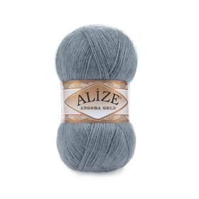 Alize 87 kömür Gri 5'li Angora Gold Simli El Örgü İpi