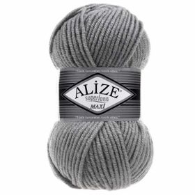 Alize 87 Kömür Grisi Superlana Maxi Örgü İpi