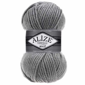Alize 87 Kömür Grisi Superlana Maxi Örgü İpi