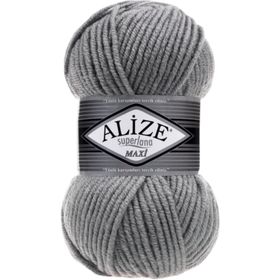 Alize 87 Kömür Grisi Superlana Maxi Örgü İpi