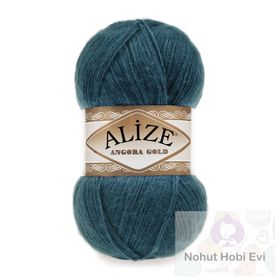 Alize Angora 17 Petrol Gold El Örgü İpi