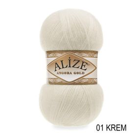 Alize Angora Gold 01 100 gr Örgü İplik