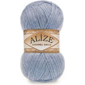Alize Angora Gold 221 Denim Melanj 5 Adet El Örgü İpi