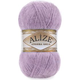 Alize Angora Gold 505 Küllü Lila 5 Adet 100 gr Örgü İpi