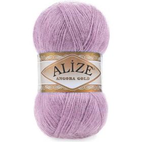 Alize Angora Gold 505 Küllü Lila 5 Adet 100 gr Örgü İpi