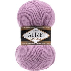 Alize Angora Gold 505 Küllü Lila 5 Adet 100 gr Örgü İpi