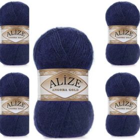 Alize Angora Gold 58 Lacivert 5 Adet El Örgü İpi