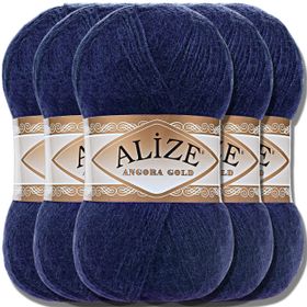 Alize Angora Gold 58 Lacivert 5 Adet El Örgü İpi