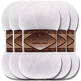 Alize Angora Gold Simli 55 5 Adet Örgü İpi