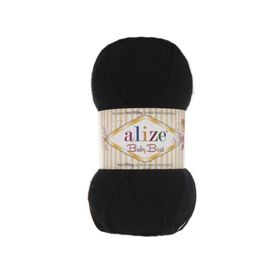 Alize Baby Best 60 Black Siyah Bebe Örgü İplikleri