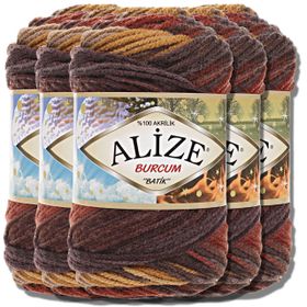 Alize Burcum Batik 3379 Pembe İnci 5 Adet El Örgü İpi