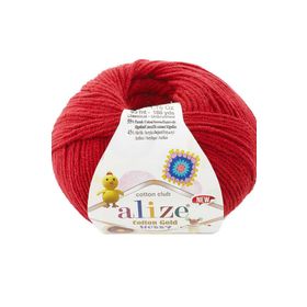Alize Cotton Gold Hobby New 56 Kırmızı Amigurumi Örgü İplikler
