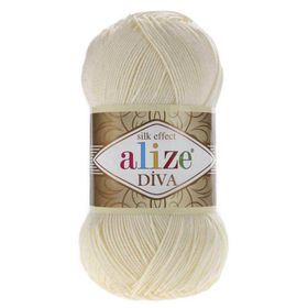 Alize Diva 01 100 gr Örgü İplik
