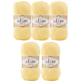 Alize Diva 187 5 Adet Sarı Örgü İpi