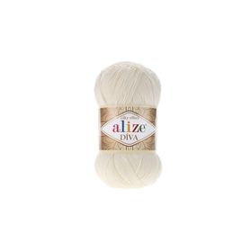 Alize Diva 62 Açık Krem 100 gr Örgü İpi