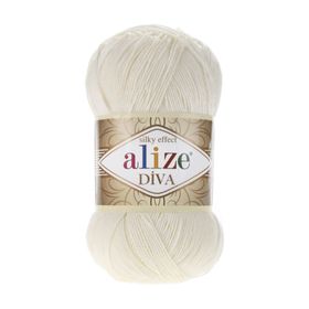 Alize Diva 62 Açık Krem 100 gr Örgü İpi