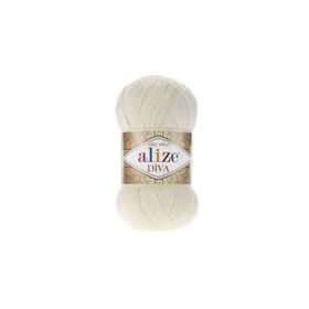 Alize Diva 62 Açık Krem 100 gr Örgü İpi
