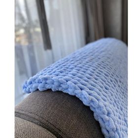 Alize Mavi Puffy El Örgüsü Bebek Battaniyesi