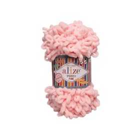 Alize Pudra Pembe 340 Puffy Fine El Örgü İpi