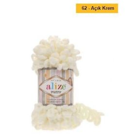 Alize Puffy 62 Açık Krem 100 gr Örgü İplik