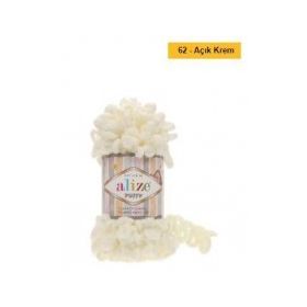 Alize Puffy 62 Açık Krem 100 gr Örgü İplik