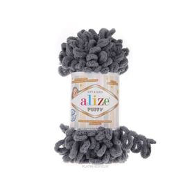 Alize Puffy 87 5 Adet Koyu Gri El Örgü İpi
