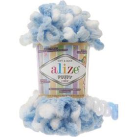 Alize Puffy Color 100 gr Ebruli Kadife El Örgü İpi İpliği Yünü