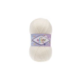 Alize Şekerim Bebe 62 Açık Krem 100 gr Örgü İpi