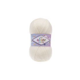 Alize Şekerim Bebe 62 Açık Krem 100 gr Örgü İpi