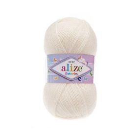 Alize Şekerim Bebe 62 Açık Krem 100 gr Örgü İpi