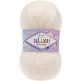 Alize Şekerim Bebe 62 Açık Krem 100 gr Örgü İpi